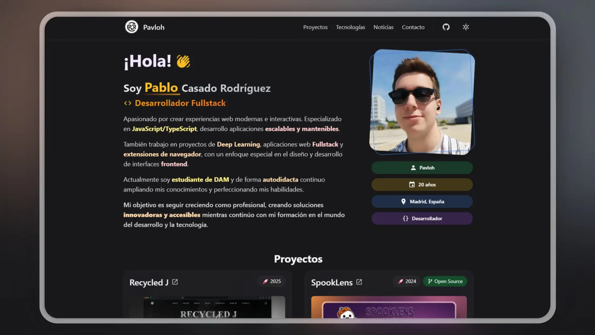 Vista previa 1 de Mi web portfolio